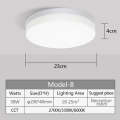 Open Surface Frameless Ceiling Light:  Available in 18W, 24W, 36W - 220V, Easy to Install, 3 Shades - White, Warm Yellow, Natural White. Ideal for Home, Office, Restaurant, Farmhouse, etc.. 
