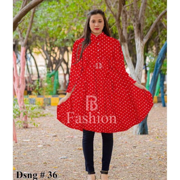 Red Mexi Design For Women Fashionable red Color Frock Type Stitched Dress For Girls Dress Party Wear unique Stylish Design Elegant