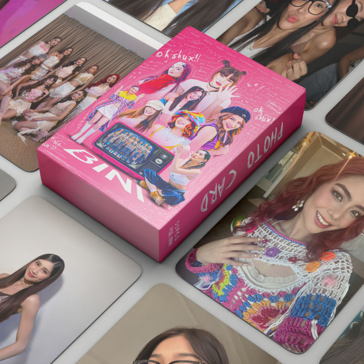 BINI Photo Card Hologram High Quality Flash Gradient Laser Lomo Card Bloom(s) Gift