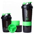 Imported Protein Shaker Bottle, Leak Proof Shaker Bottle for Protein Mixes,16oz 3 Layer Twist Off Shaker Cup with Pill & Supplement Storage, Gym Sports Shaker Water Bottle for Protein Powder. 