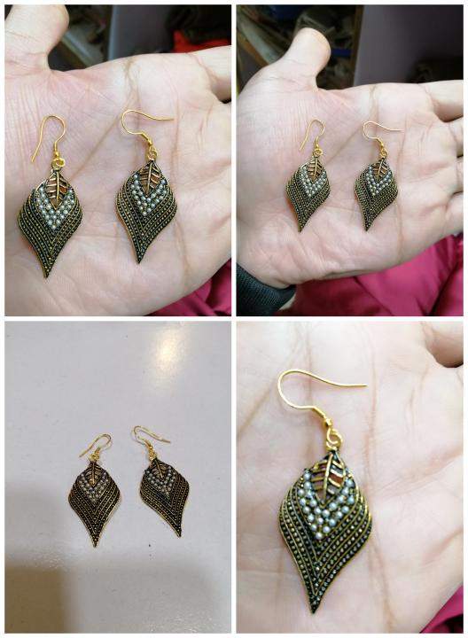 Indian kundan earrings gold palated 1carat