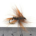 MNFT 10Pcs/Lot 8# Brown Hackle Golden Herl Rib Dark Peacock Nymph Bait Trout Fly Fishing Flies Lures. 