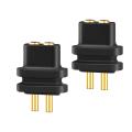2 Pcs 2 Pin 0.78mm Female Socket Earphone Convex Female Socket for 0.7-0.8mm Male Pin Black. 