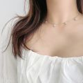 Uilz Cz Mirco Pave Drop Flowers And Stars Charm Choker Necklace With Rose Gold Color Filled Women Wedding. 