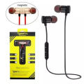WIRELESS BLUETOOTH EARPHONES SPORT RUNNING HEADPHONES METAL MAGNETIC HEADSET STEREO BASS EARBUDS HANDSFREE WITH MIC/ Magnetic Handfree / Handsfree / Wirless Handfree / Sports Handfree. 