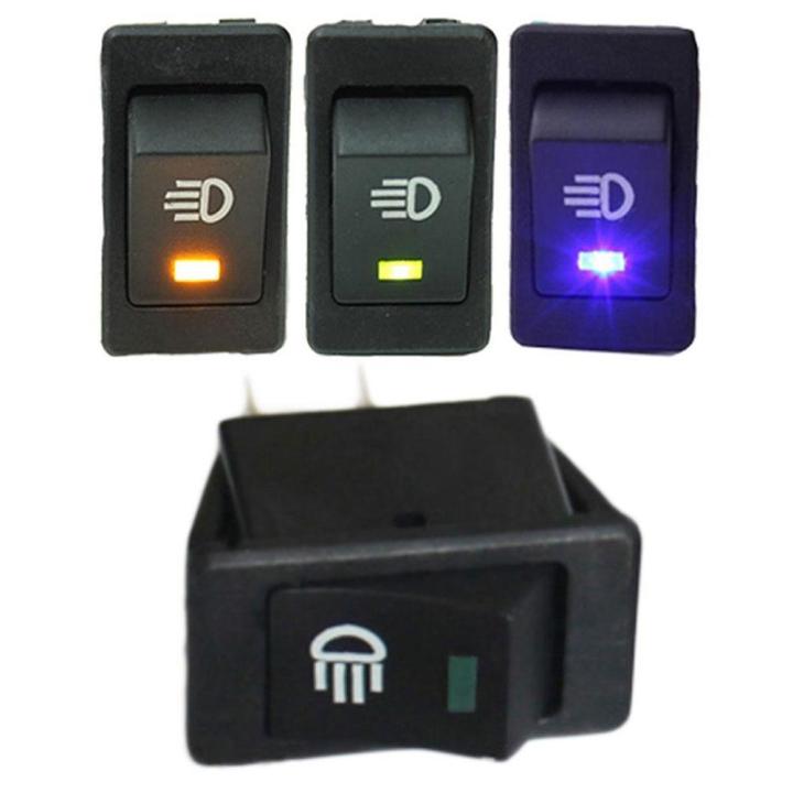 Green-Optional Color Boat Shape 12V 35A Car Auto Fog Light Rocker Toggle Switch LED Dashboard Sales