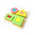 Geometric Intelligence Board Wooden Puzzles Teaching Geometric Shape Cognitive Matching Toys colorful For Kids. 