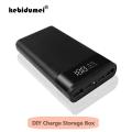 KBT Diy Charge Storage Box Dual USB Micro USB Type C Power Bank Shell 5V DIY 4/6*18650 Case Battery Without Battery. 