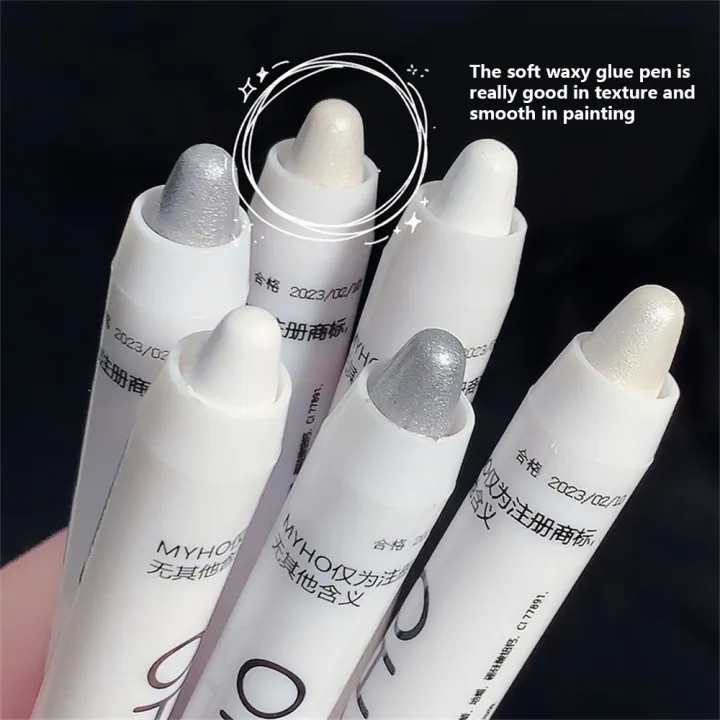 Monochrome%20Eye%20Shadow%20Stick%20Lying%20Silkworm%20Pen%20Matte%20Pearlescent%20White%20Silver%20Highlighter%20Easy%20To%20Color%20Long%20Lasting%20Student%20-%20Image%208