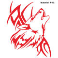 Decorative Sticker Stylish Pattern Howling Wolf Car Decal. 