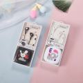 L52 Creative Cute In-Ear Anime Cartoon Headphones for Students, Children and Girls Heart with Storage Box Inline Control with Microphone. 