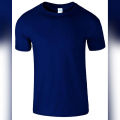 Navy Blue Cotton T-Shirt Plain Basic Tshirt. 