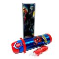 Disney Boys Cartoon Characters Stainless Steel Water Bottle - Double Wall Insulated, Vacuum Bottle With Straw for School Kids- 500ml Capacity. 