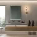 Lighting Vanity Clear Bubble Glass Wall Lights Modern Globe Round Sconces Wall Lighting Brushed Brass Long Wall Sconce Mid Century Bar Bathroom Wall Lamp (Clear). 