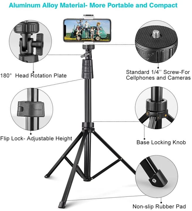 7ft Tripod Stand Best Quality Product Black Colour Fully Metal Good Quality Product Without Ring Light