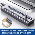 CASIS 16 Ports 90W USB 3.0 Data Hub - with Individual On/Off Switches and 12V/7.5A Power Adapter USB Hub 3.0. 