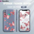 Jizetin for Huawei Y7P Back Cover Butterfly Flying Side Design Cases Soft Liquid Silicone Mobile Phone Case. 
