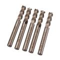 5pcs Tools DIY 1/4in HSS CNC 4 Flute Straight End Mill Cutter Router Bit Cutting Tool. 