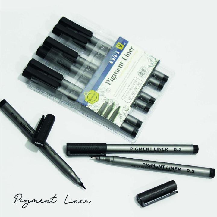 Pigment Liner Set of 9pcs to Drawing Pen Fine Liner Set for