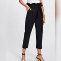 Black Tie Waist Culottes Pant for Women. 