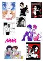 Nana Osaki stickers A5 uncut , anime punk , Black Stones, Tokyo. 