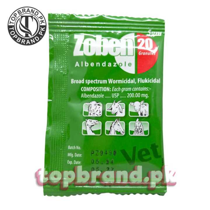 Zoben 20 (Albendazole) – Effective Dewormer for Livestock & Poultry