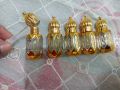 5 pcs 6ml Tomb Empty Fancy bottle with stick for Attar use all fragrance 6ml attar bottle travel size golden printed. 