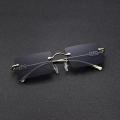 Rimless Sunglasses For Men & Women Retro Irregular Fashion Eyeglasses Large Frame. 