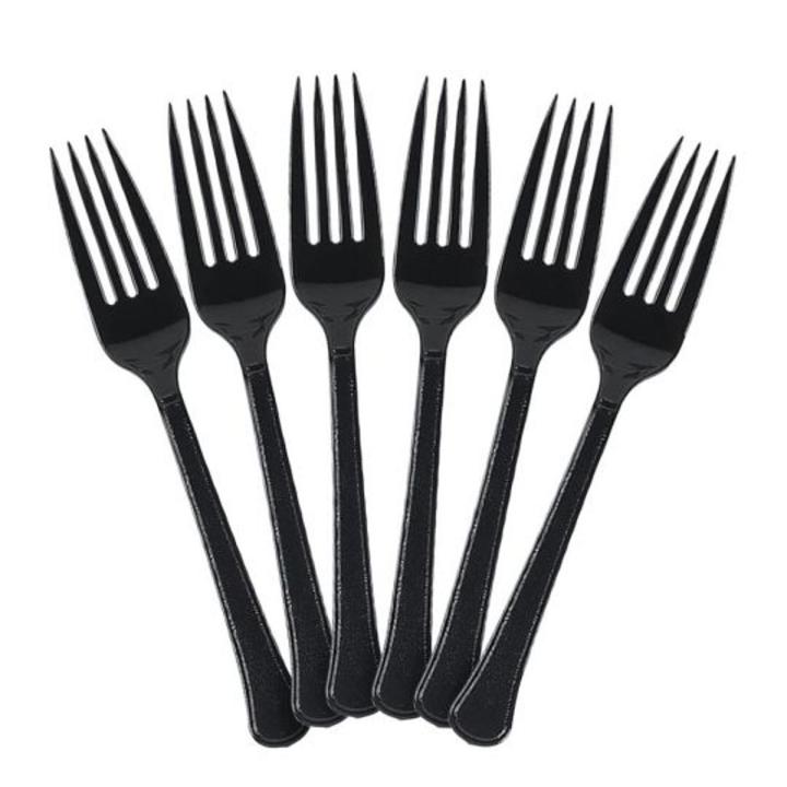 BLACK FORKS FOR BLACK THEME PACK OF 20 BLACK FORKS