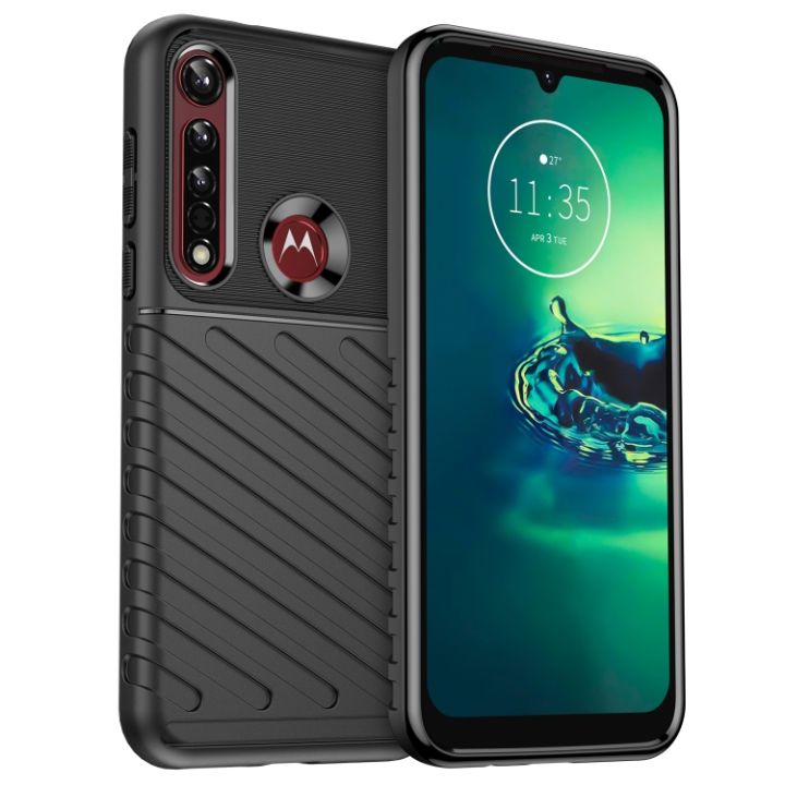 For Motorola One Vision Plus Thunderbolt Shockproof TPU Protective Soft Phone Case