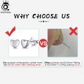 ORSA JEWELS 925 Sterling Silver Romantic 6 MM Heart Earring 14K Gold Plated for Women Earrings Gold Jewelry Birthday Gift APE43. 