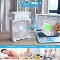 Portable Air Conditioner Fan Mini Cooling Ac Fan in Updated 600ML Personal Air Cooling Fan with Ice Tray Cooler Table Fan For Summer Car Fan Air Cooler Air Conditioner Air Cooler Mini Air Cooler Cover Air Cooler Ac Air Conditioner Air Conditioner Mini. 