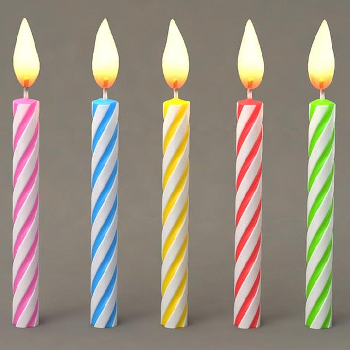 Pack of 24 Multi Color small Birthday Candle With Holders | Cake Candle | Anniversary Cake Candle | Party Cake Candle| Imported Quality Candle | Cake Topper Candles | Blue Yellow White Pink Candles| 6 cm Long Candles| Mini Candle for Cake