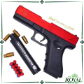 Realistic Glock-Style Soft Bullet Toy Gun - Shell Ejection Foam Dart Blaster, Manual Airsoft with Silencer, Safe Foam Shooting Toy for Kids & Adults, Outdoor & Indoor Play. 