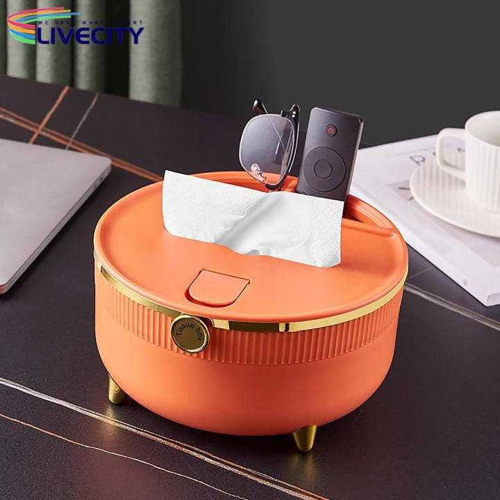 Tissue Container Large Capacity Versatile Desktop Tissue Dispenser ...