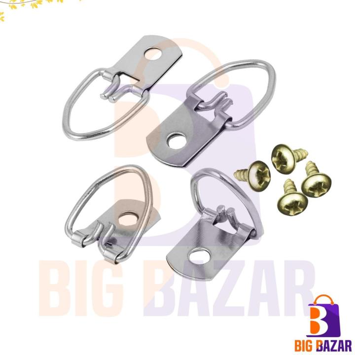 Photo Frame Hook, 1 hole D-Ring Picture Hanger with screw, Hook for Hanging, picture frames wall hanging , Hook