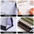 Handmade Desk Calendar Stylish Mini Size Desktop Mini Calendar Style Portable English Calendar for New Desktop Decoration. 