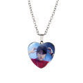 Cross-border jewelry Korean boy group stray kids heart shaped time gem peach heart pendant stray boy necklace. 