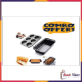 Fruit Cake Mold Non Stick Bread Loaf And 6 Muffin & Cupcake  Baking Tray. 
