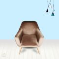 Living Room Furniture Simple modern single sofa combination mini balcony bedroom cafe fabric chair. 