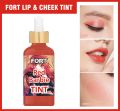 FORT FORT Lip & Cheek Tint - Liquid Tint for Lips and Cheeks | Hydrating Lip Tint, Multi-Use Makeup Tint, Water Tint for Glowing Color Red | Peach | Pink 30ml. 