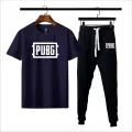 Black pubg 2 pc Tshirt+trouser gymwear summer tracksuit for men & boys. 