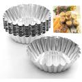 100pcs Disposable Round Egg Tart Mold Aluminum Foil Cups Baking Cookie Pudding Cupcake Mould. 