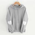 LOVE HEART Print Long Sleeve Casual Pocket Hoodie Sweatshirt Pullover Tops. 