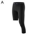 【Footprint】 Men One Leg Basketball Tights Compression Polyester Sports Training Running Fitness Tights Pants Athletic Base Layer. 