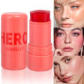 Waterproof Jelly Blush Stick Multi-function Cheek Lip Tint Makeup Moisturizing Lasting Red Pink Blusher Cosmetics. 