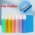 File Bag School Office Document Storage Document Binder A4 Transparent File Folder Binder Folders Ring Binder. 