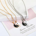 New Chinee tyle Tai Chi Ancient tyle Magnetic Necklace BFF Brother Good Friend Couple Tai Chi Pendant Gift tudent Jewelry. 