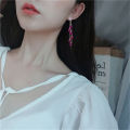 Lightweight Rose Petal Drop Earrings Trendy Sparkling Handcrafted Tassel Dangle Earrings Long Women's Fashion Jewelry for Evening Events Formal Occasions Bridesmaids Festivals Gift for Her. 