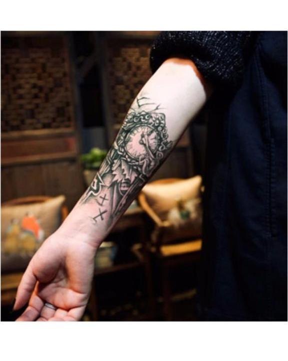 3D%20Chest%20Clock%20Temporary%20Tattoos%20-%20Image%203